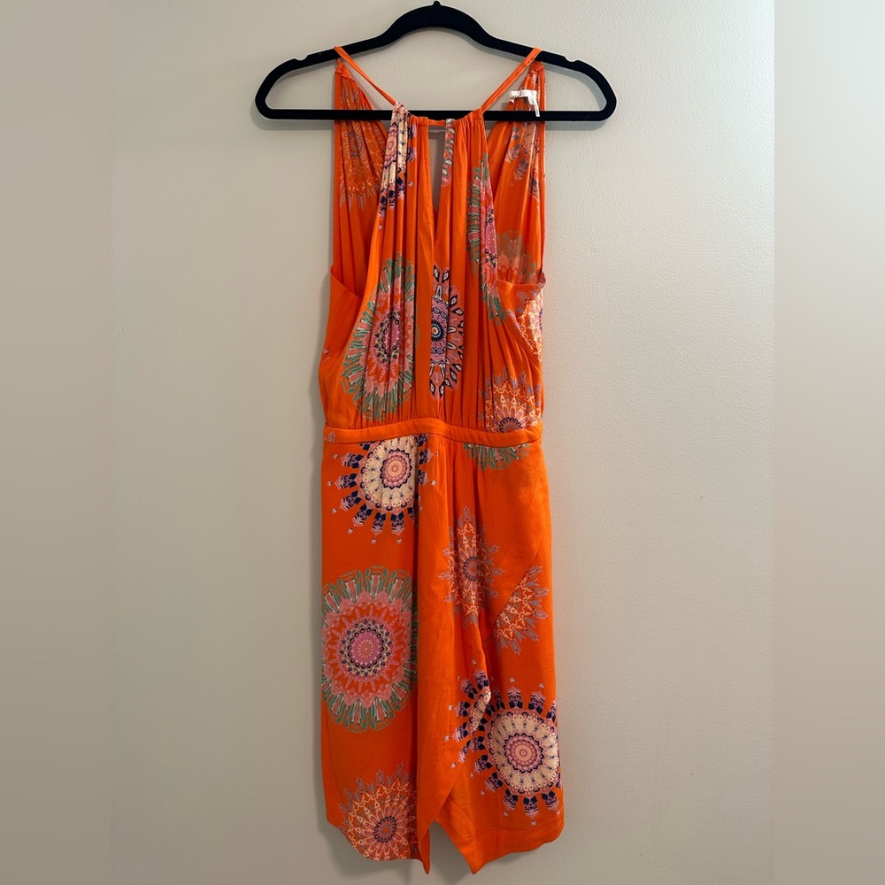 Vibrant Orange Anthropologie Summer Dress